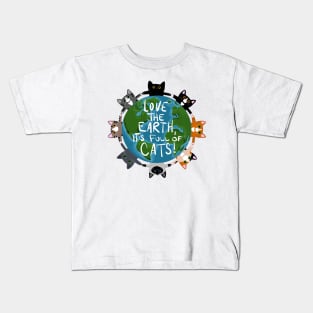 Earth Day Cats Kids T-Shirt